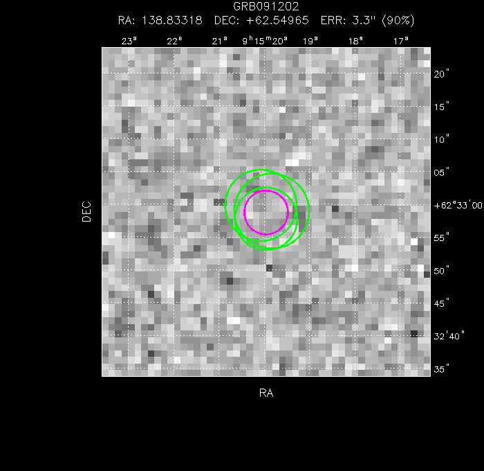 V-band image with the final position and all component positions