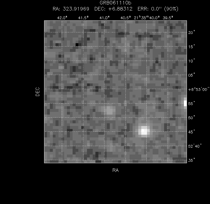 UVOT image with the final position