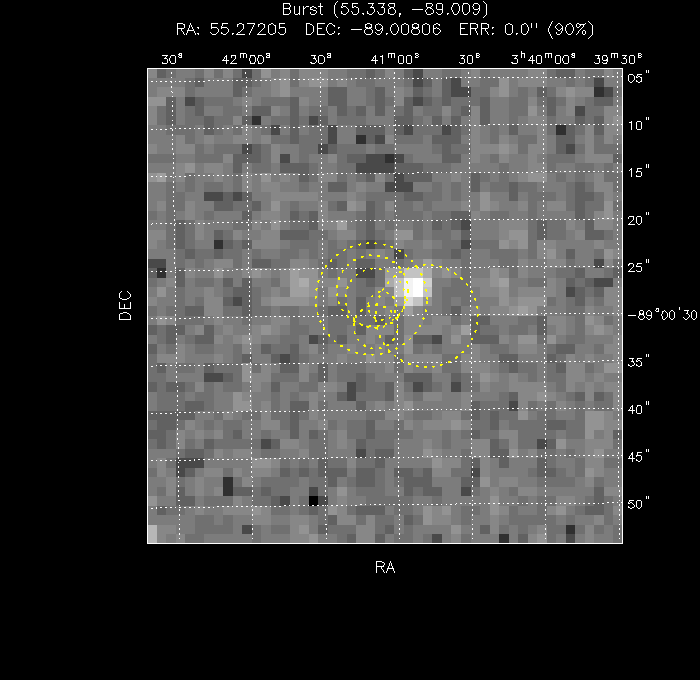 V-band image with the final position and all component positions