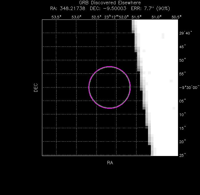 V-band image with the final position and all component positions