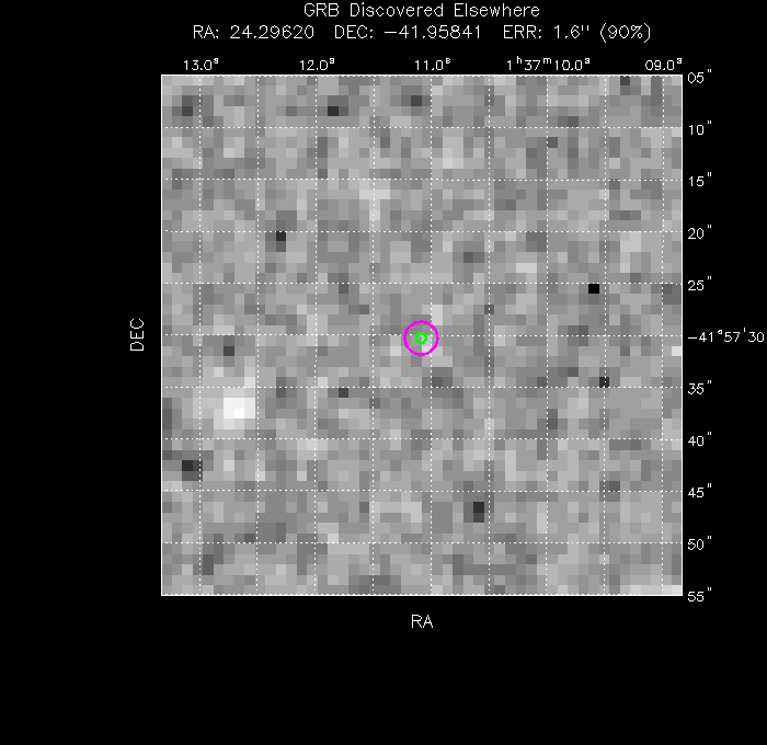 V-band image with the final position and all component positions