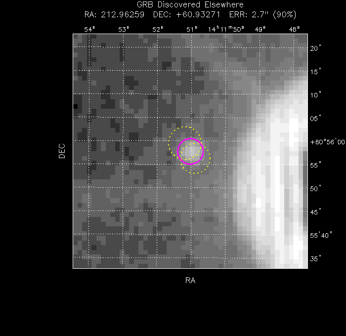 V-band image with the final position and all component positions