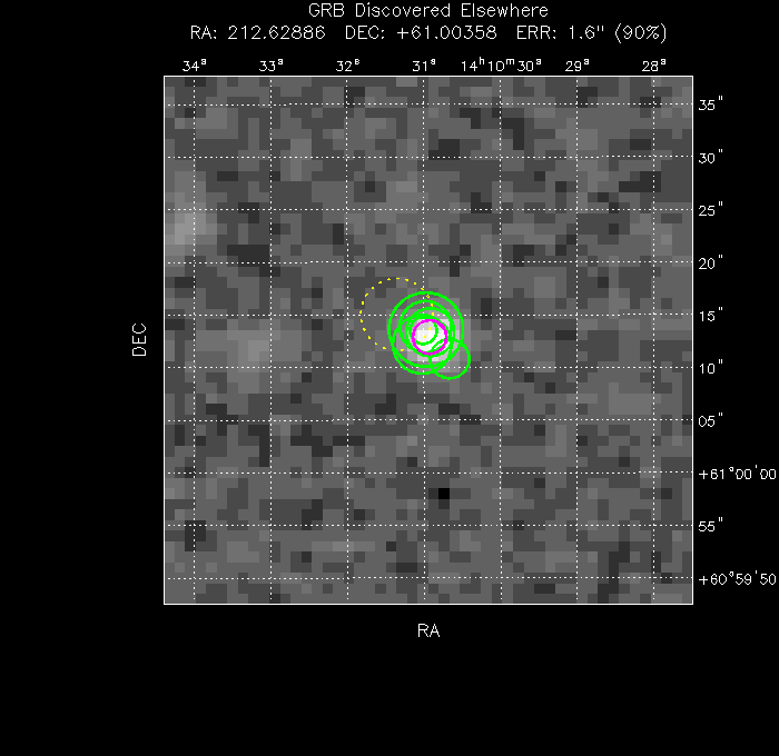 V-band image with the final position and all component positions