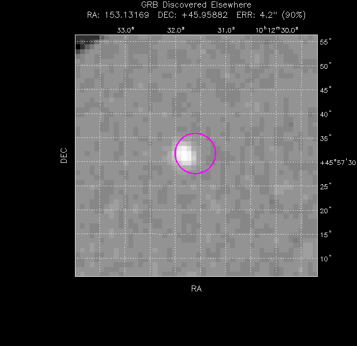 V-band image with the final position and all component positions