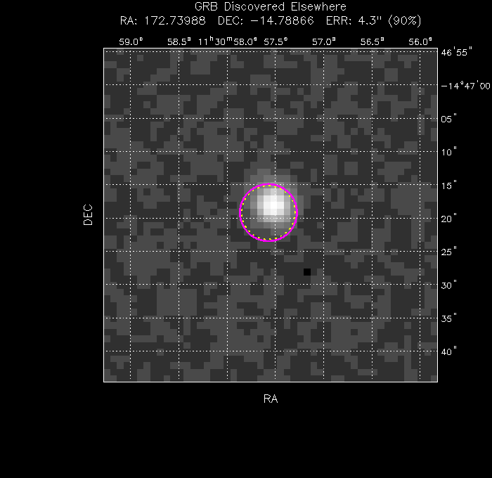 V-band image with the final position and all component positions