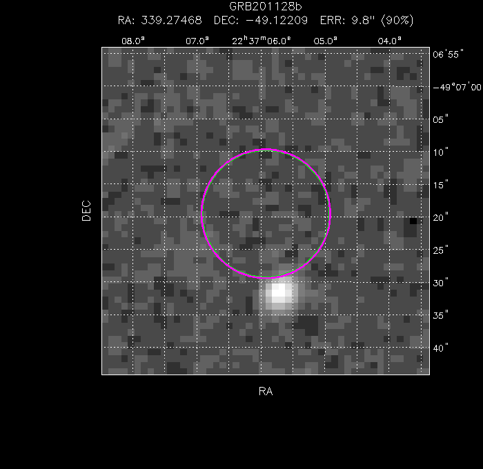 V-band image with the final position and all component positions