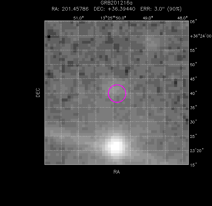 V-band image with the final position and all component positions