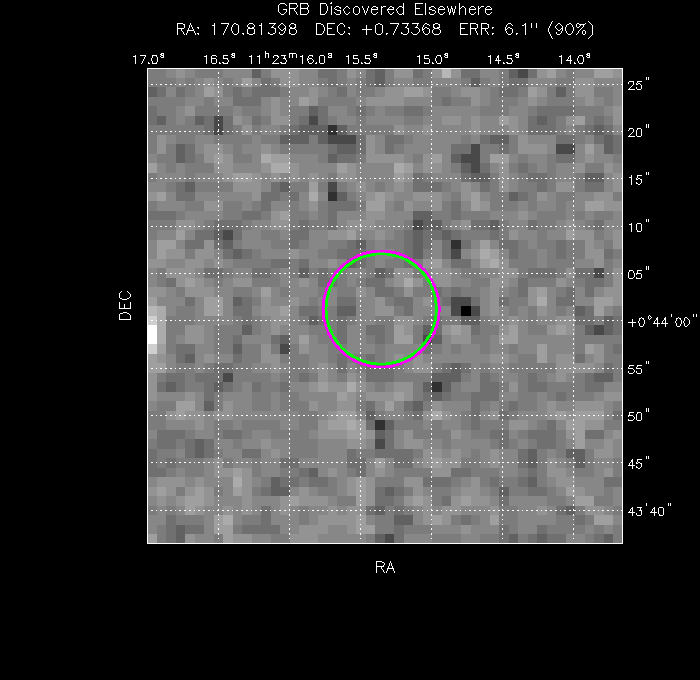 V-band image with the final position and all component positions