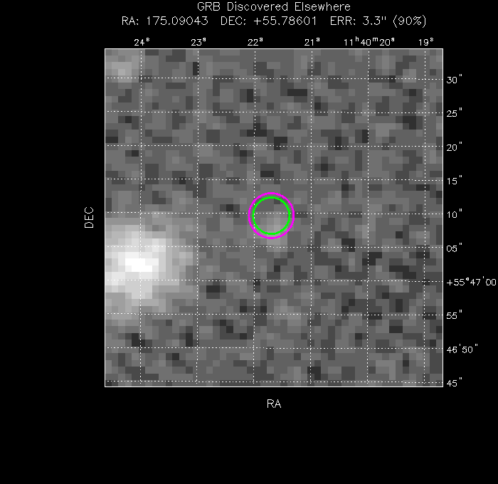 V-band image with the final position and all component positions