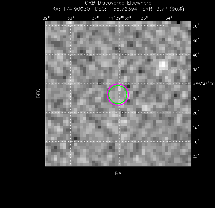 V-band image with the final position and all component positions
