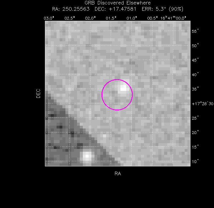 V-band image with the final position and all component positions