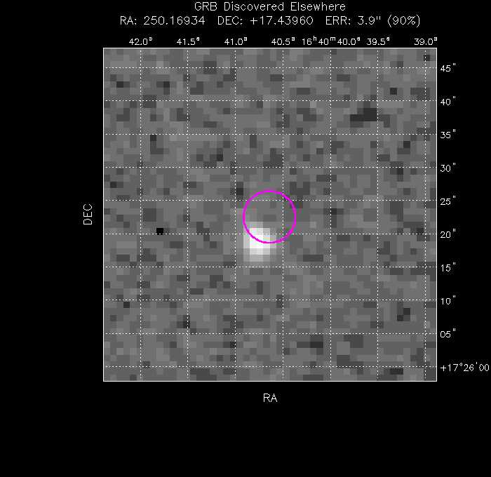 V-band image with the final position and all component positions