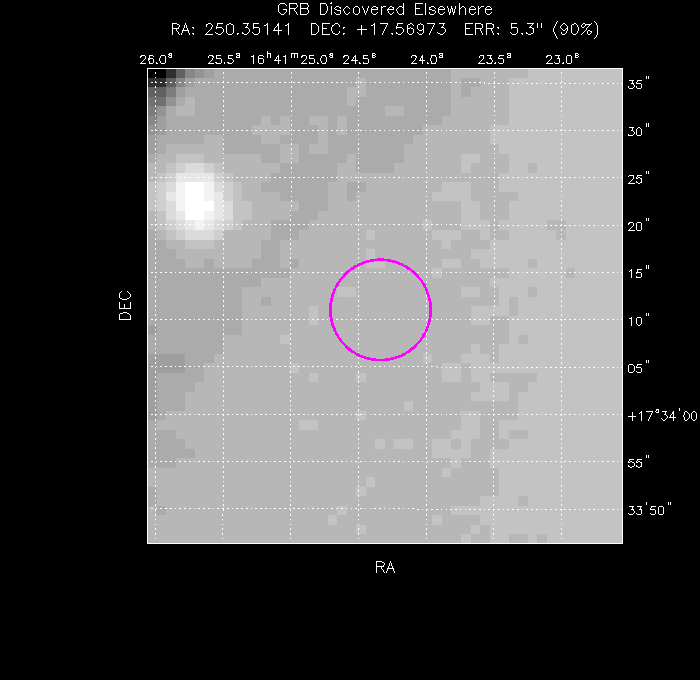 V-band image with the final position and all component positions