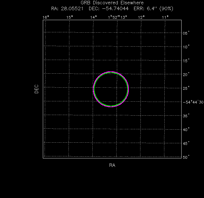 V-band image with the final position and all component positions