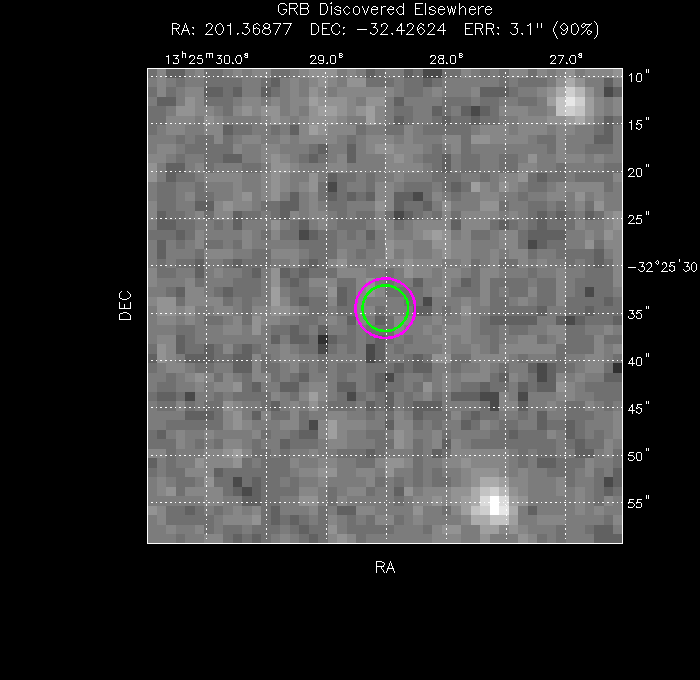 V-band image with the final position and all component positions