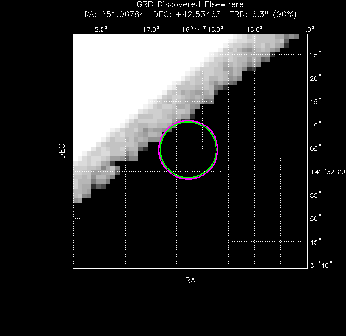 V-band image with the final position and all component positions