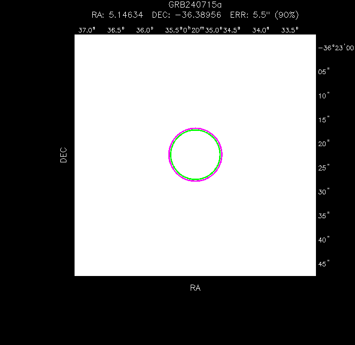 V-band image with the final position and all component positions
