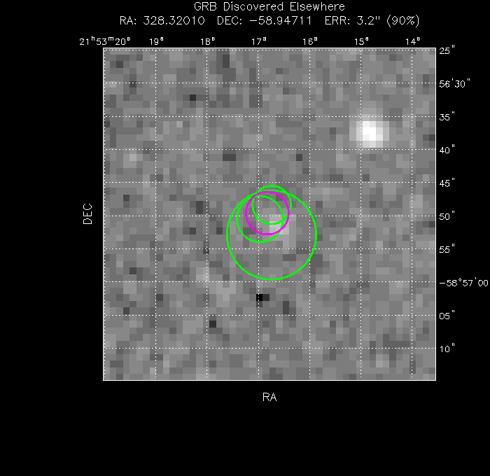 V-band image with the final position and all component positions