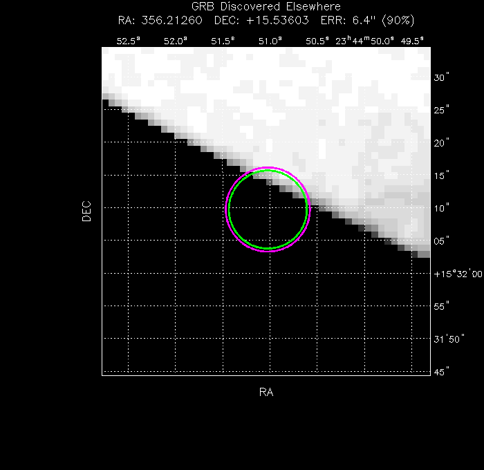 V-band image with the final position and all component positions