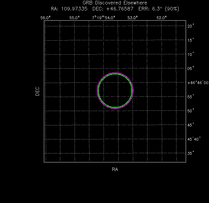 V-band image with the final position and all component positions