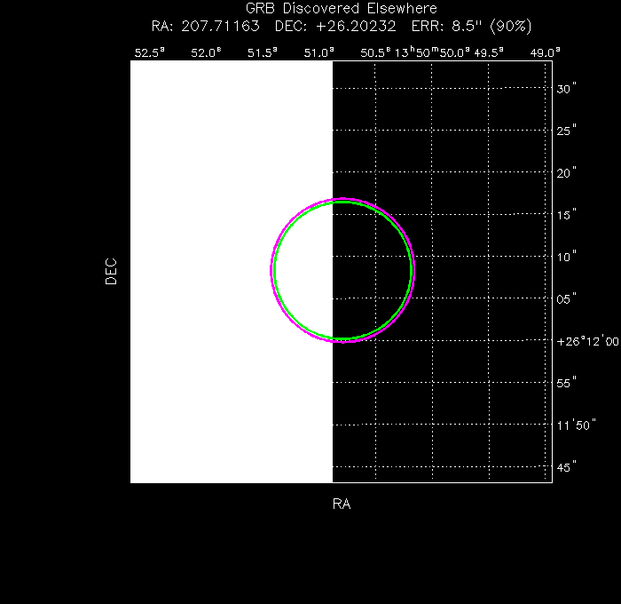V-band image with the final position and all component positions