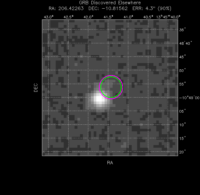 V-band image with the final position and all component positions