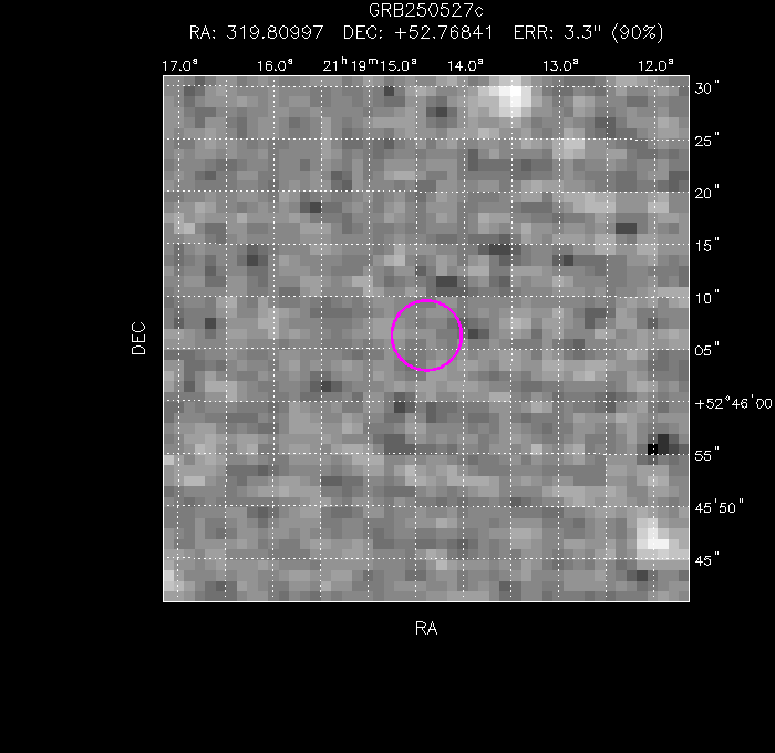 UVOT image with the final position