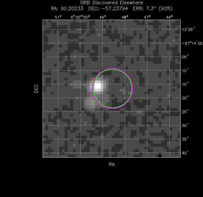 V-band image with the final position and all component positions