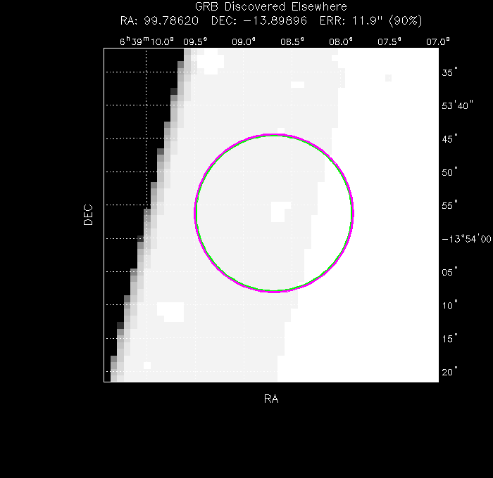 V-band image with the final position and all component positions