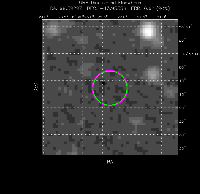V-band image with the final position and all component positions