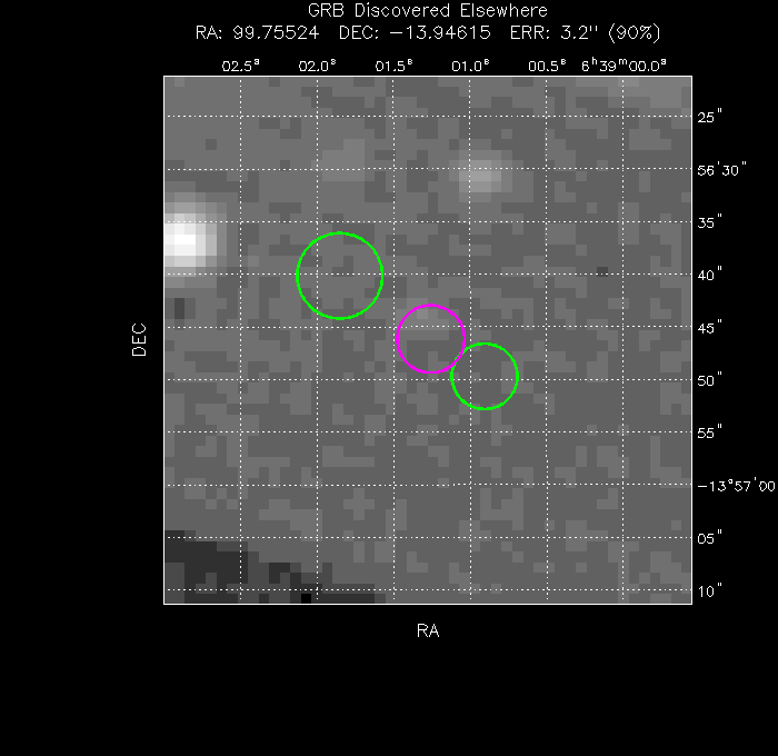 V-band image with the final position and all component positions