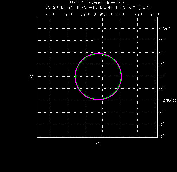 V-band image with the final position and all component positions