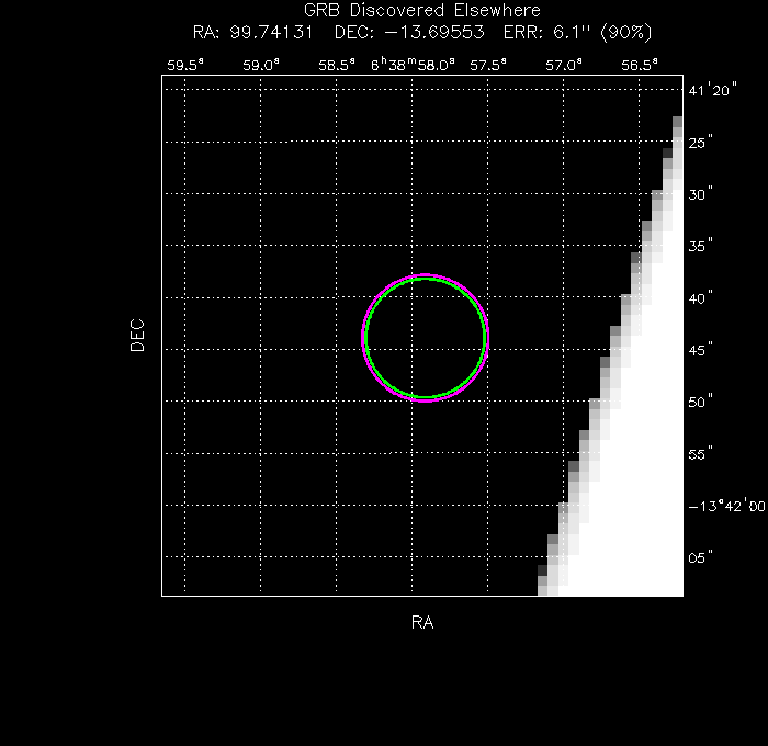 V-band image with the final position and all component positions