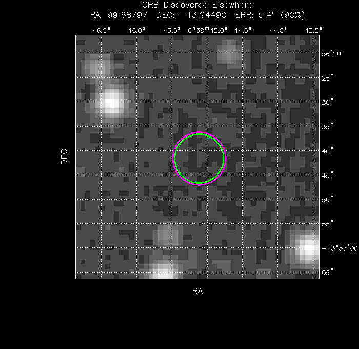V-band image with the final position and all component positions