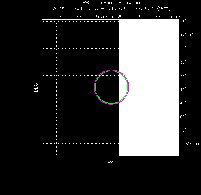 V-band image with the final position and all component positions