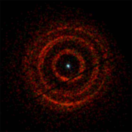 V404 Cyg expeanding dust rings