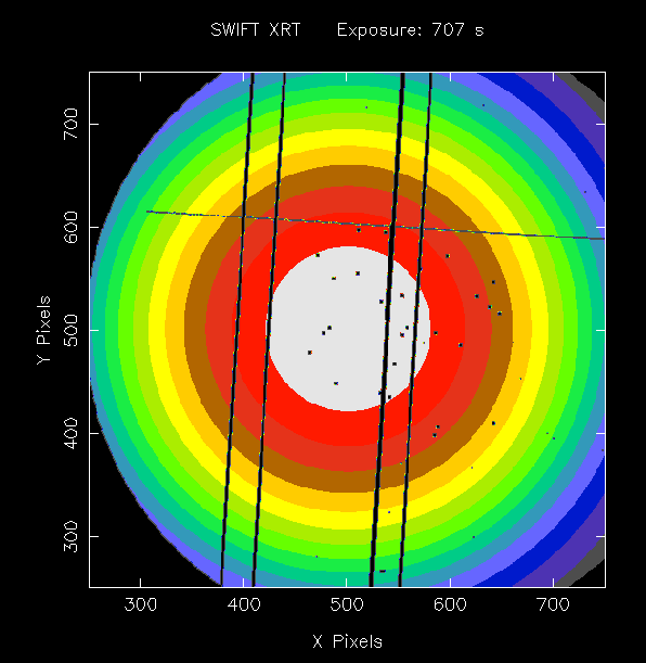 Cosmic ray causing a bad row