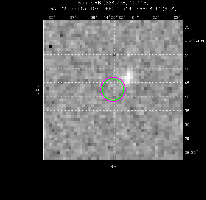 V-band image with the final position and all component positions