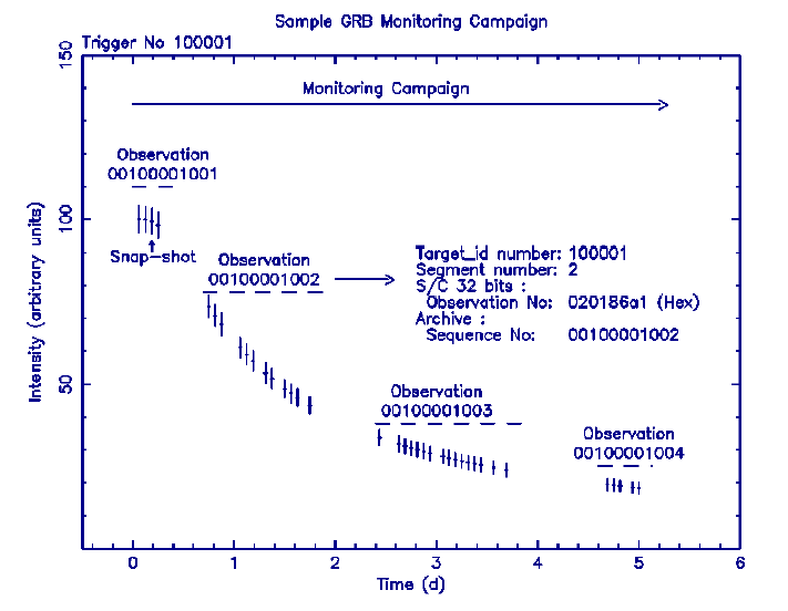 Target ID, segment, observation and sequence numbers