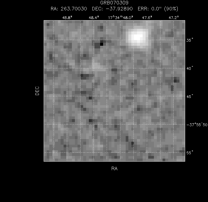 UVOT image with the final position