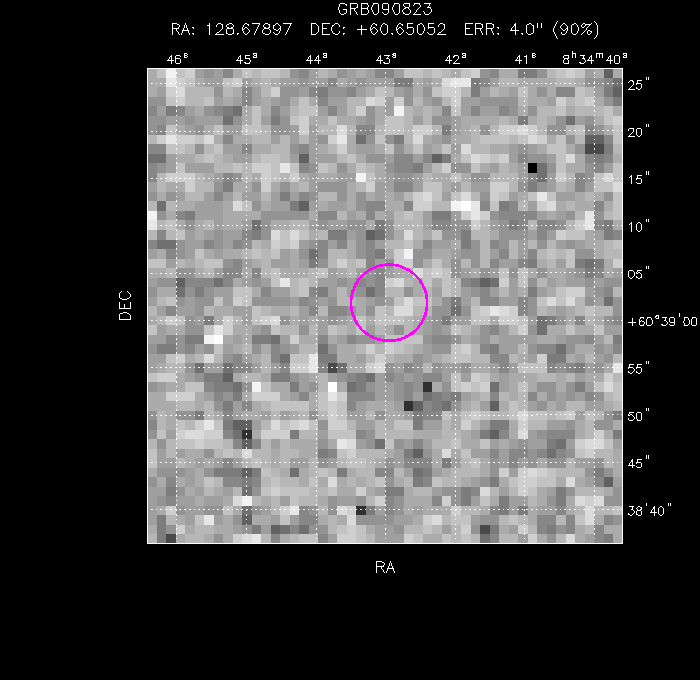 V-band image with the final position and all component positions