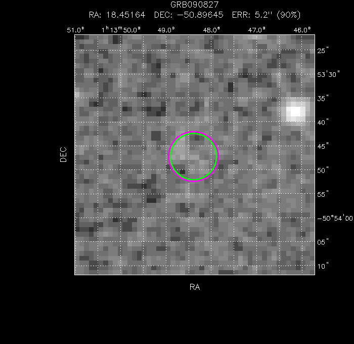 V-band image with the final position and all component positions