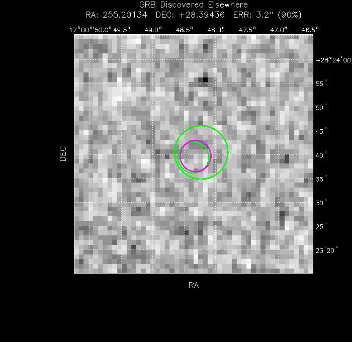 V-band image with the final position and all component positions