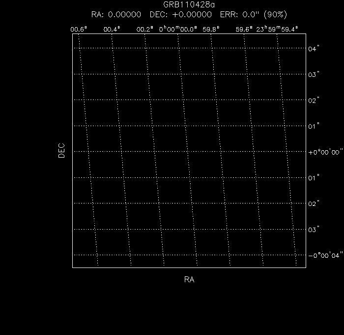 UVOT image with the final position