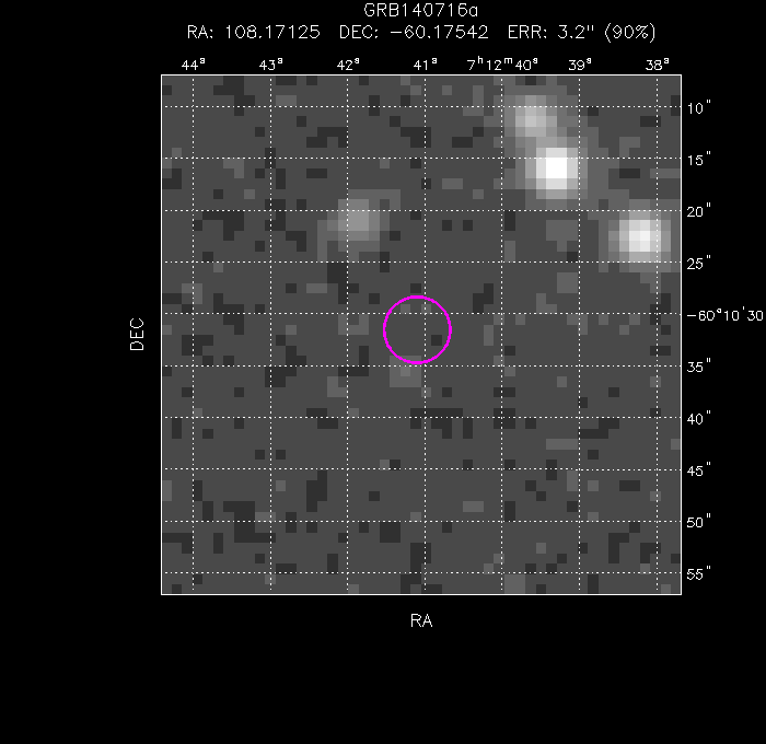 V-band image with the final position and all component positions