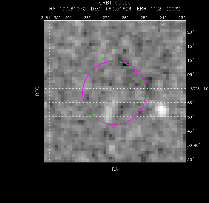 V-band image with the final position and all component positions