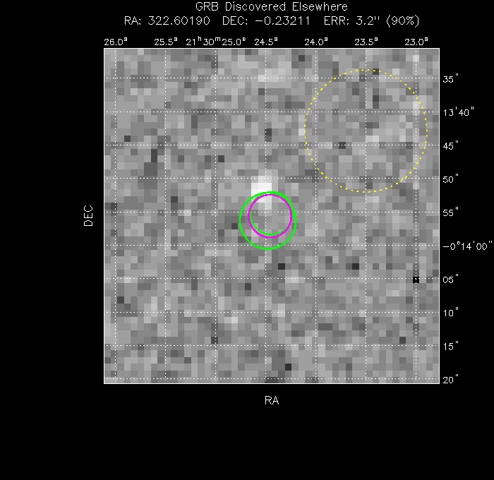 V-band image with the final position and all component positions