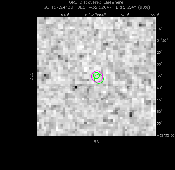 V-band image with the final position and all component positions