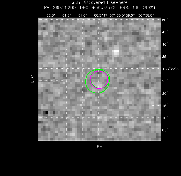 V-band image with the final position and all component positions