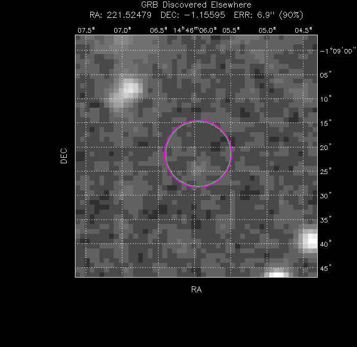 V-band image with the final position and all component positions